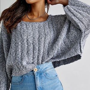 NWOT Free People Good Day Cropped Knit Pullover